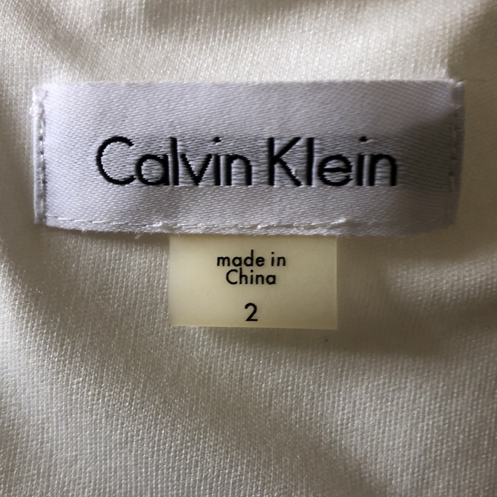 Calvin Klein Brocade White Lace Dress - Picture 10 of 11